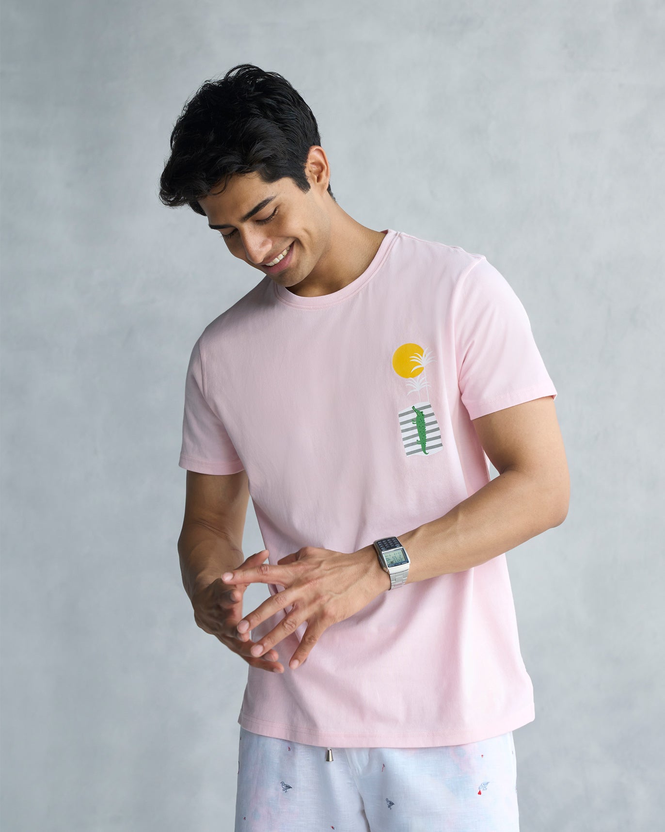 See Ya Later Alligator T-shirt - Soft Pink