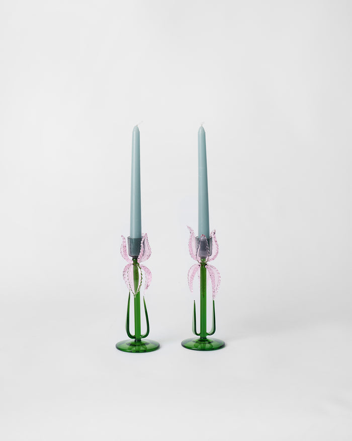 Kaveri Candle Stand - Set of 2 with taper candles