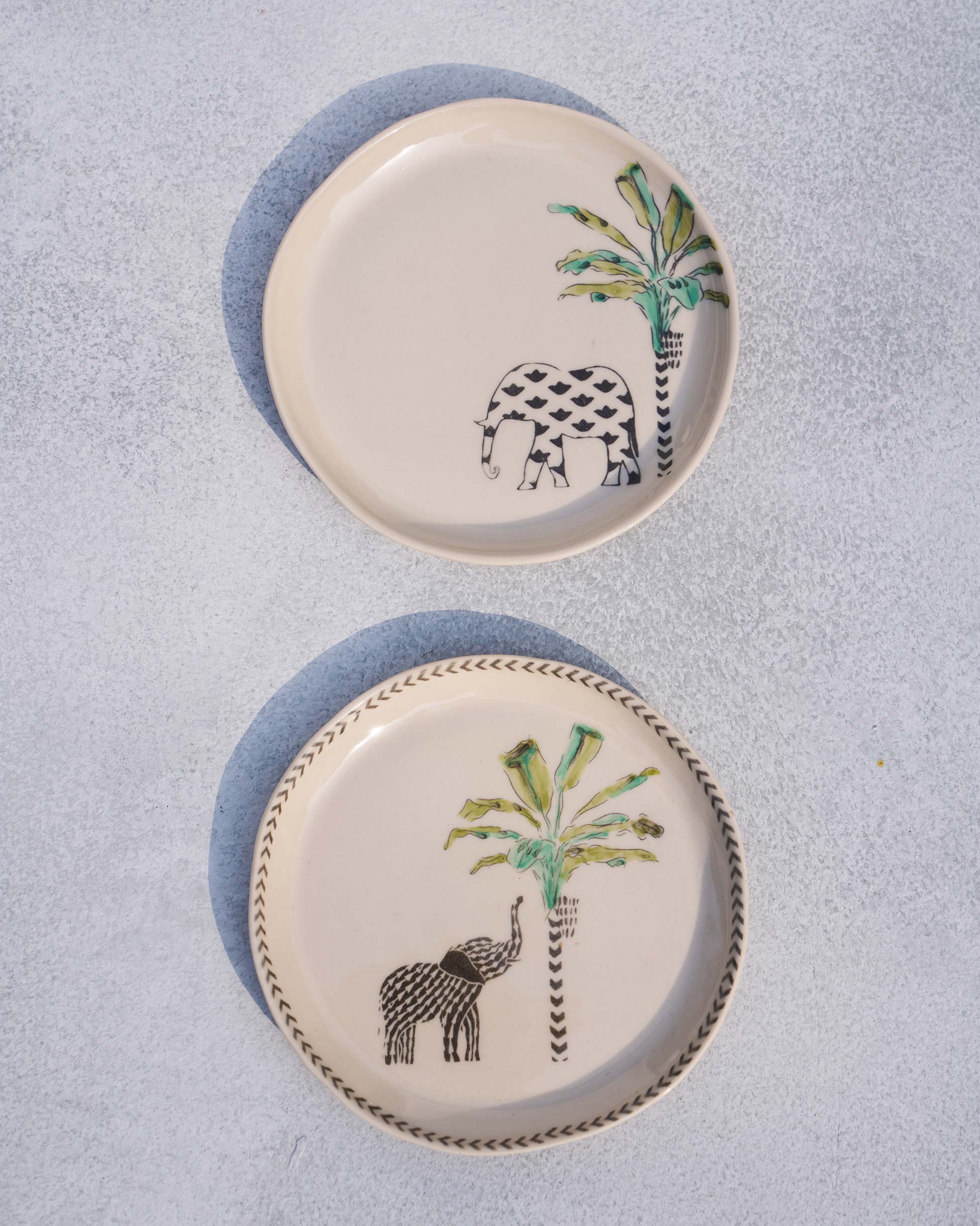 Coastal Tea Plates (Set of 2) - Ivory
