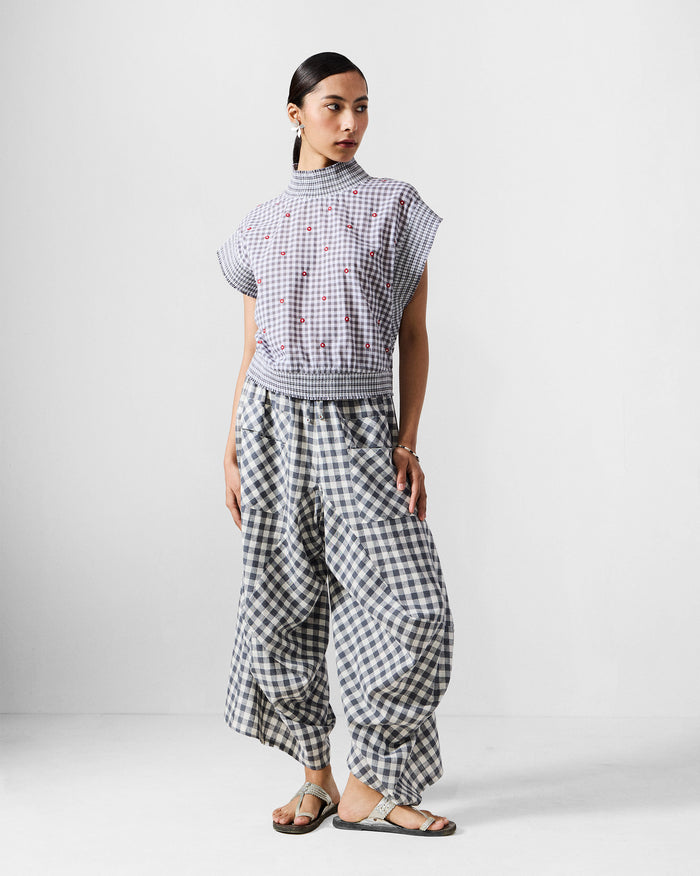 The Lehar Top Set - Grey & White