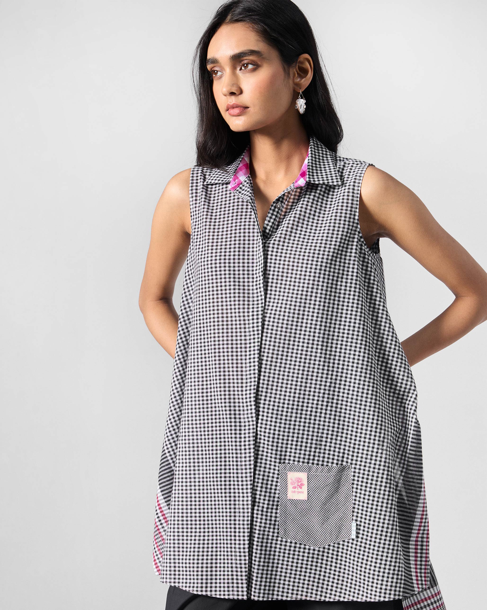 Sway Shirt - Black & White Checks
