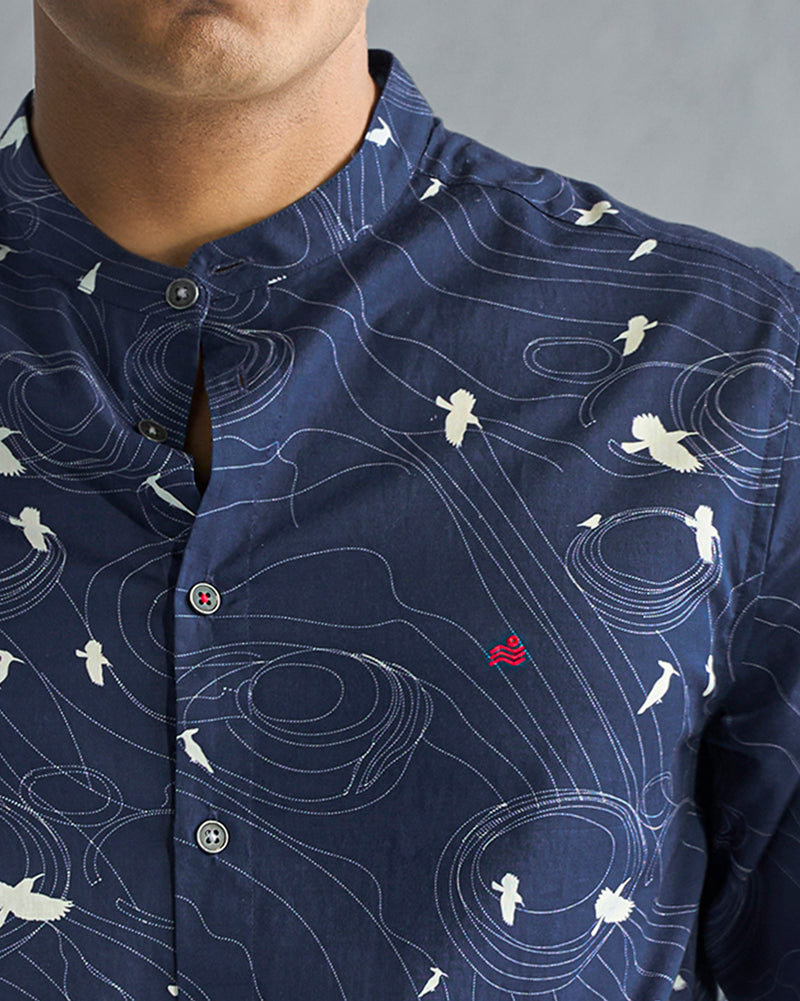 Nawab Shirt - Deep Navy