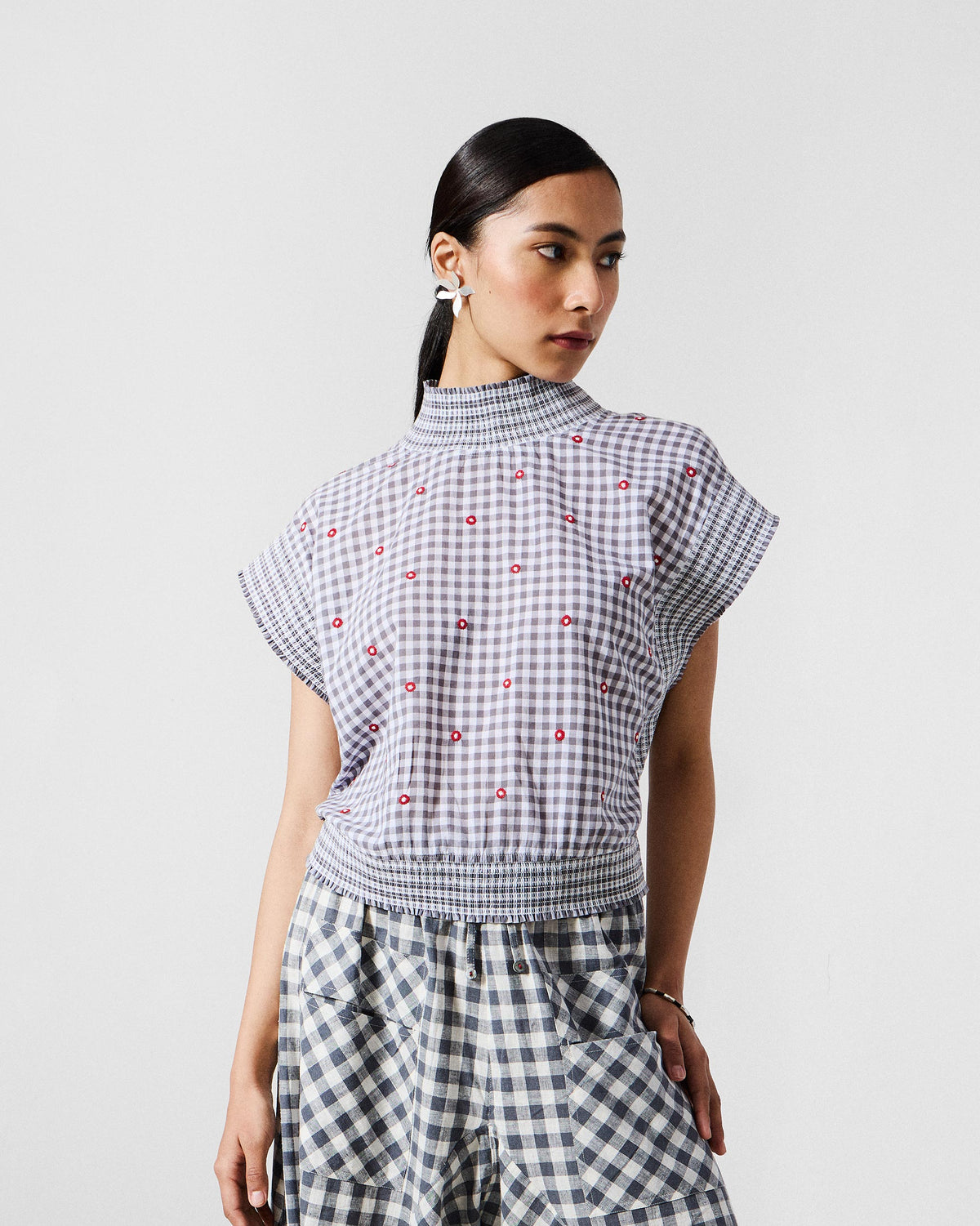 The Lehar Top Set - Grey & White
