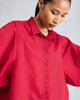 The Drop Armhole Shirt Set - Red