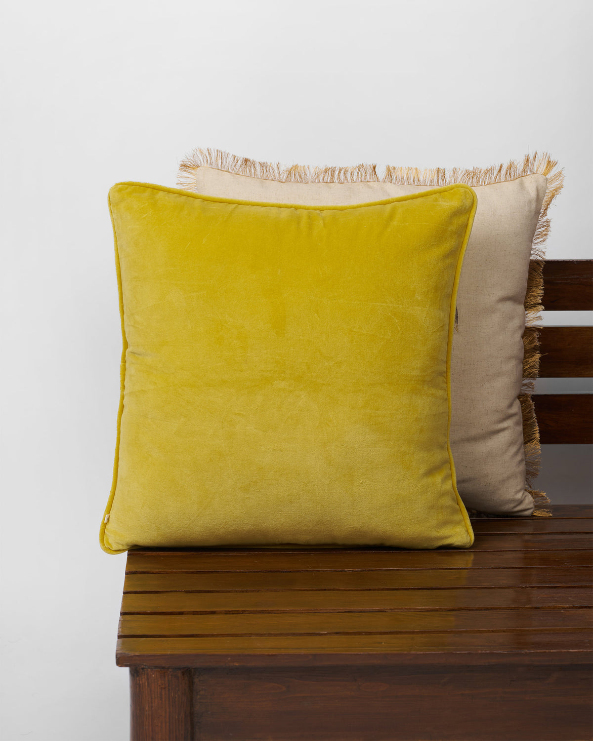 Palm Shimmer Cushion Cover - Yellow