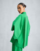 Drop Armhole Shirt Set - Green