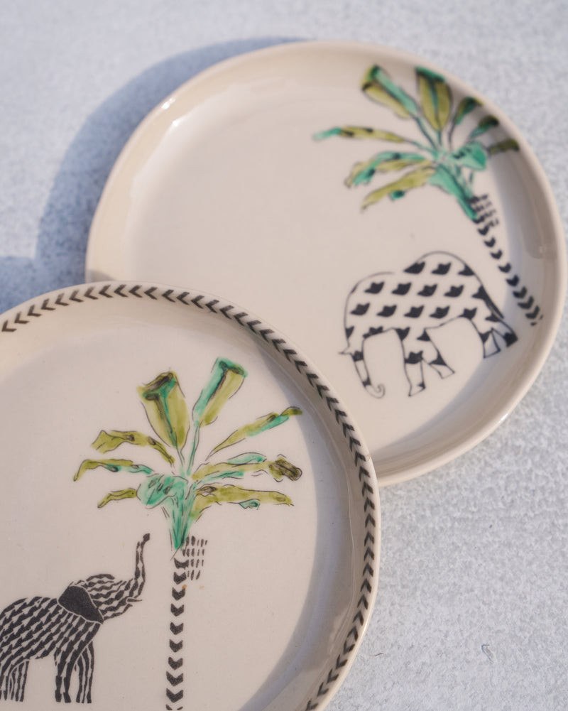 Coastal Tea Plates (Set of 2) - Ivory