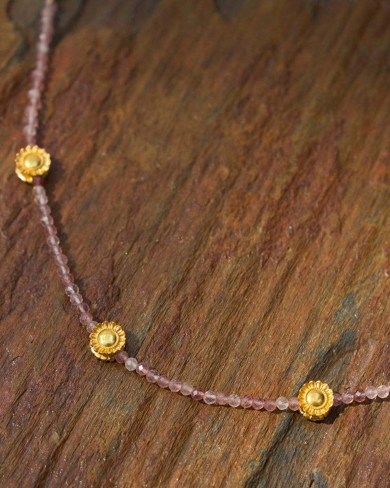Opera Necklace - Pink & Gold