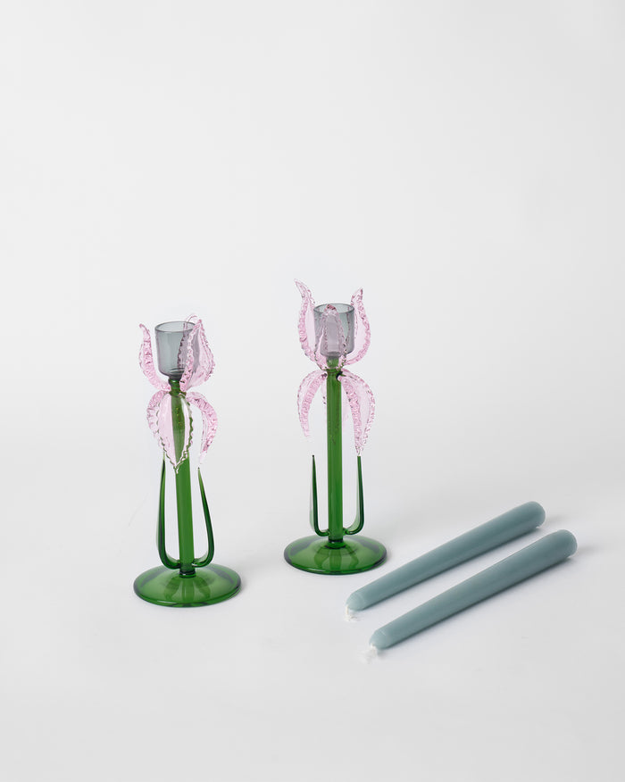 Kaveri Candle Stand - Set of 2 with taper candles