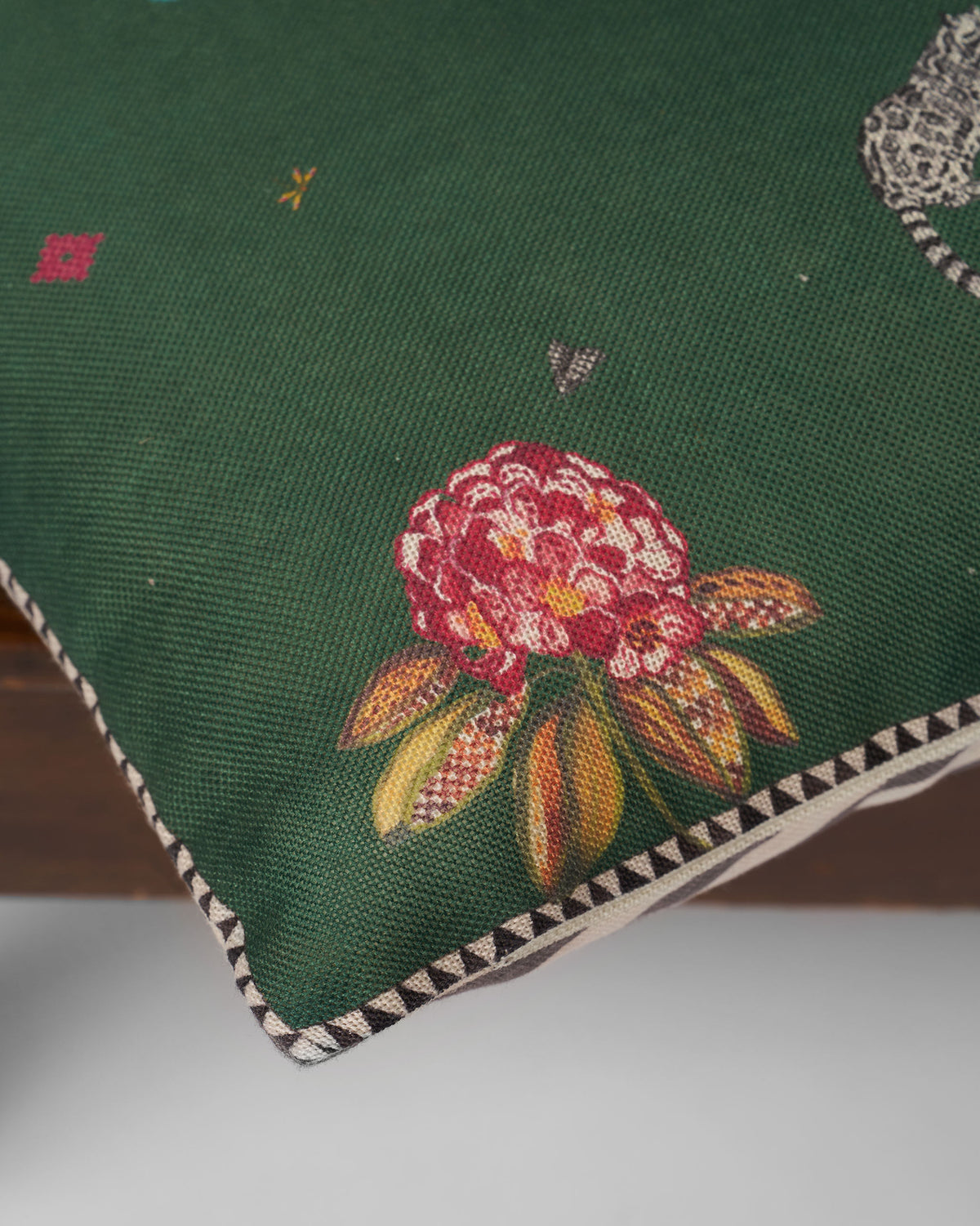 Kingfisher Bloom Cushion Cover
