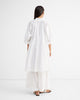 The Miya Button Front Dress Set - White Printed