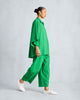 Drop Armhole Shirt Set - Green