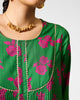 The Ayat Kurta Set - Green & Fuchsia Printed