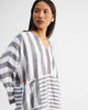 The Victory Top Set - Charcoal & White Stripes