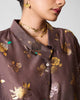 The Camber Top Set- Chocolate Brown & Gold Printed