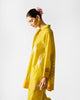 The Flare Panelled Shirt Set - Chartreuse & Gold Printed