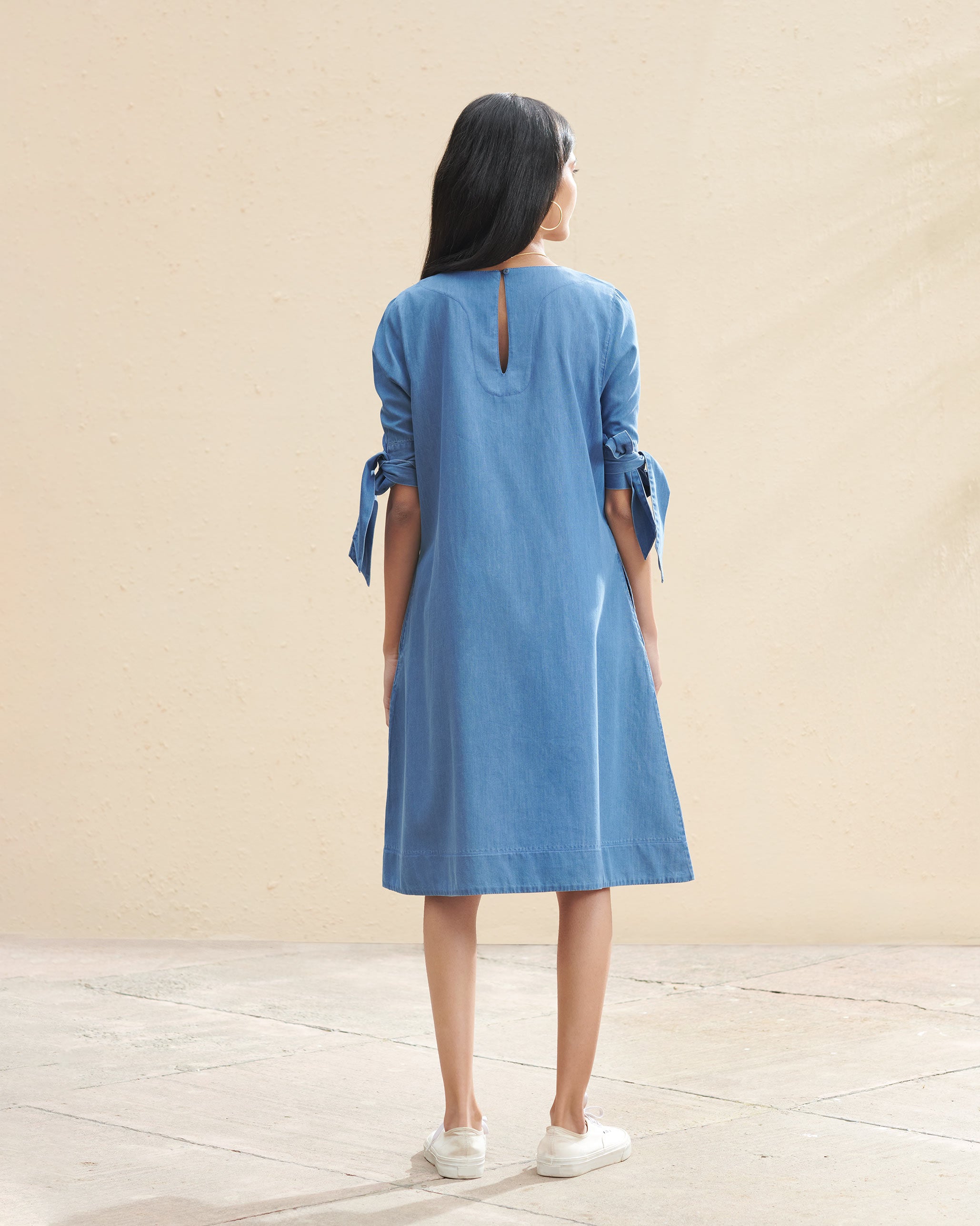 A-line Dress - Light Blue