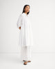 The Miya Button Front Dress Set - White Printed