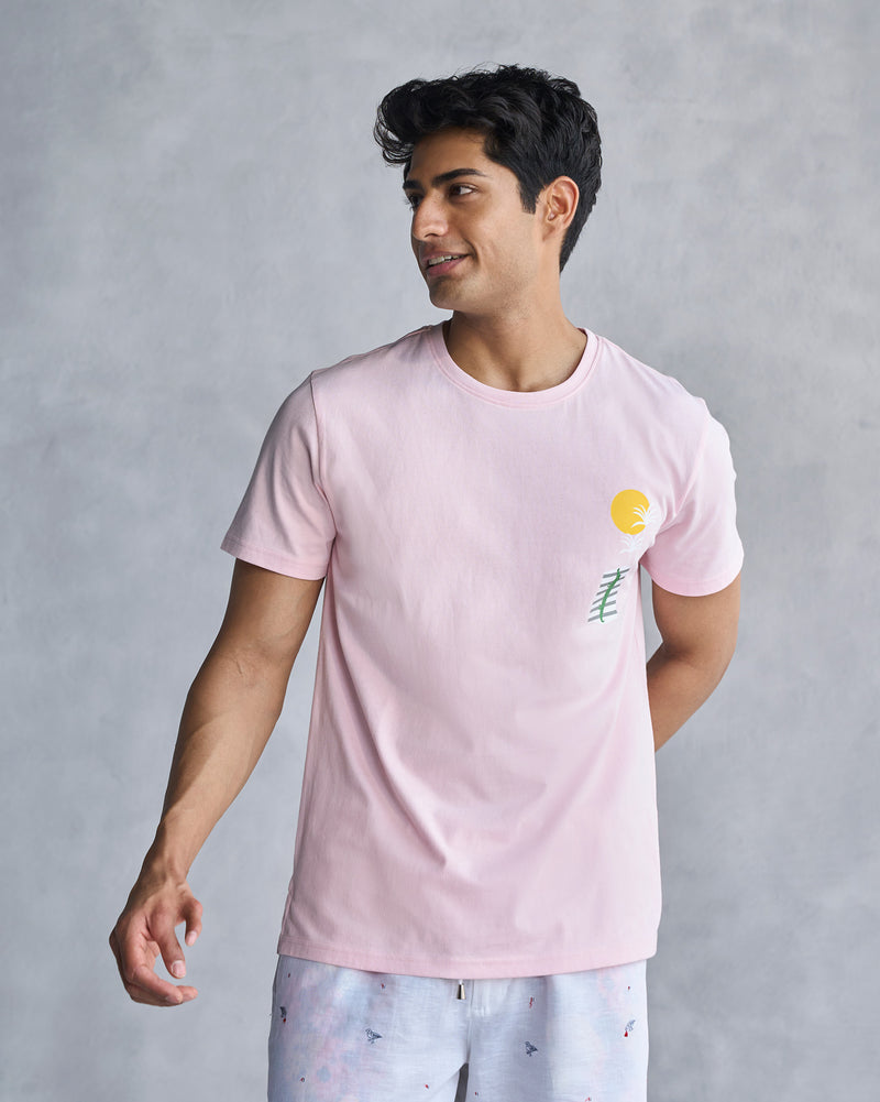 See Ya Later Alligator T-shirt - Soft Pink