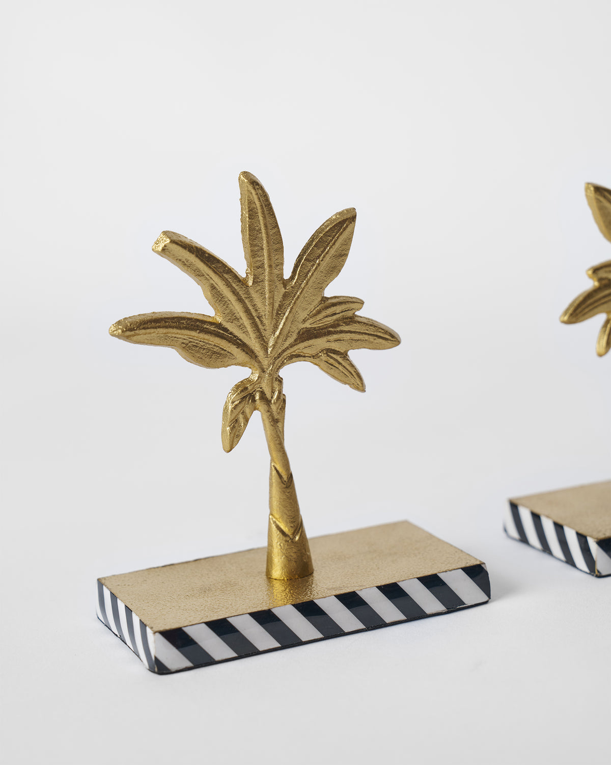 Gilded Palm Bookends