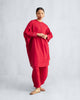 The Lazy sunday Tunic Set - Red