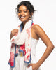 Sankara Scarf - Red & White