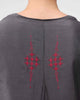 The Lama Set - Charcoal & Watermelon Embroidered
