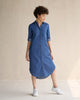 Pristine Long Shirt Dress - Blue