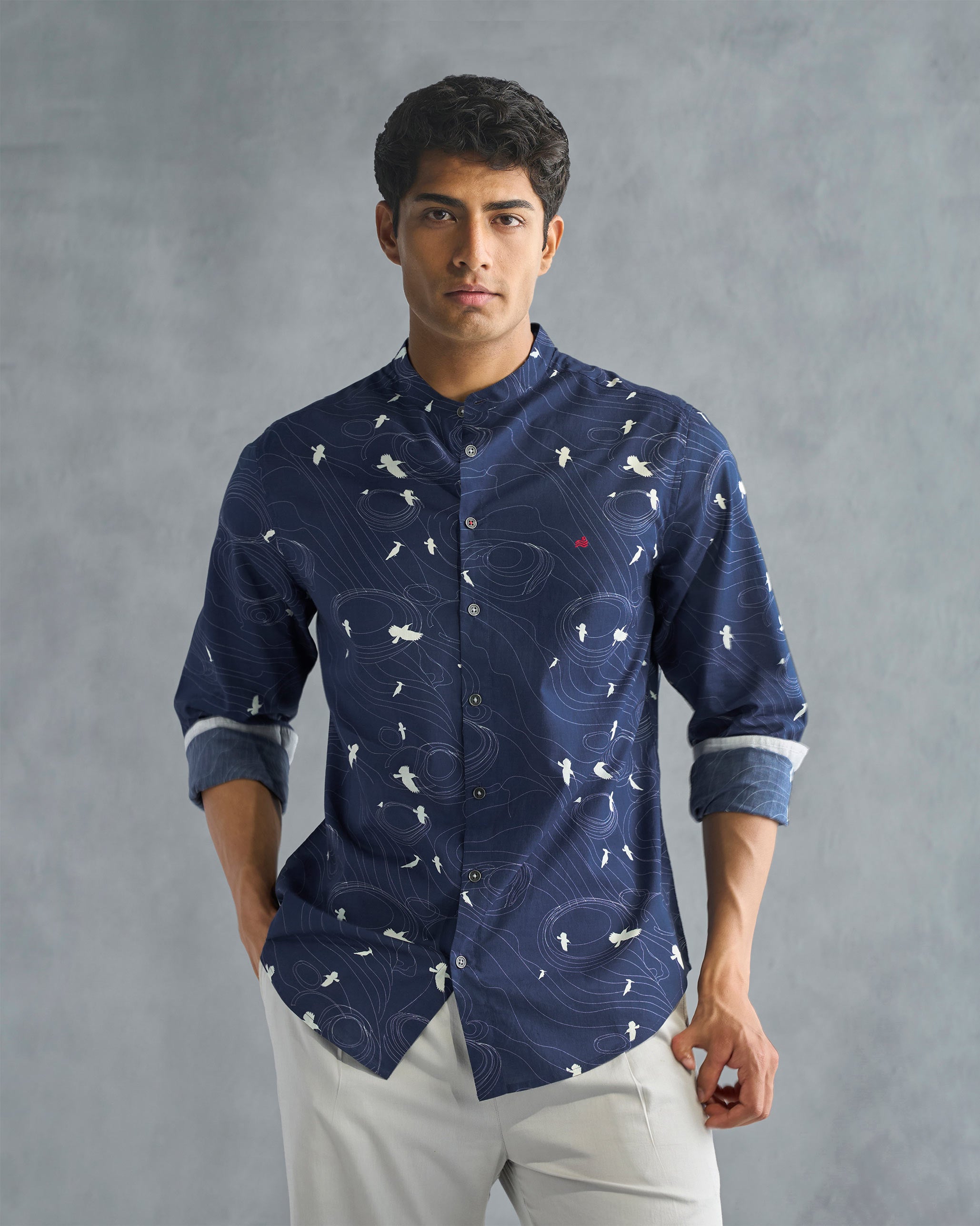 Nawab Shirt - Deep Navy