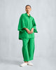 Drop Armhole Shirt Set - Green