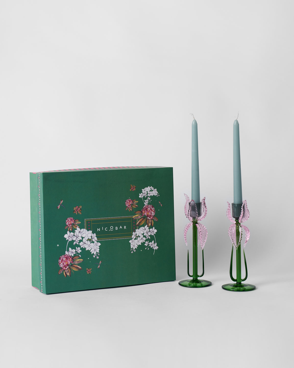 Kaveri Candle Stand - Set of 2 with taper candles