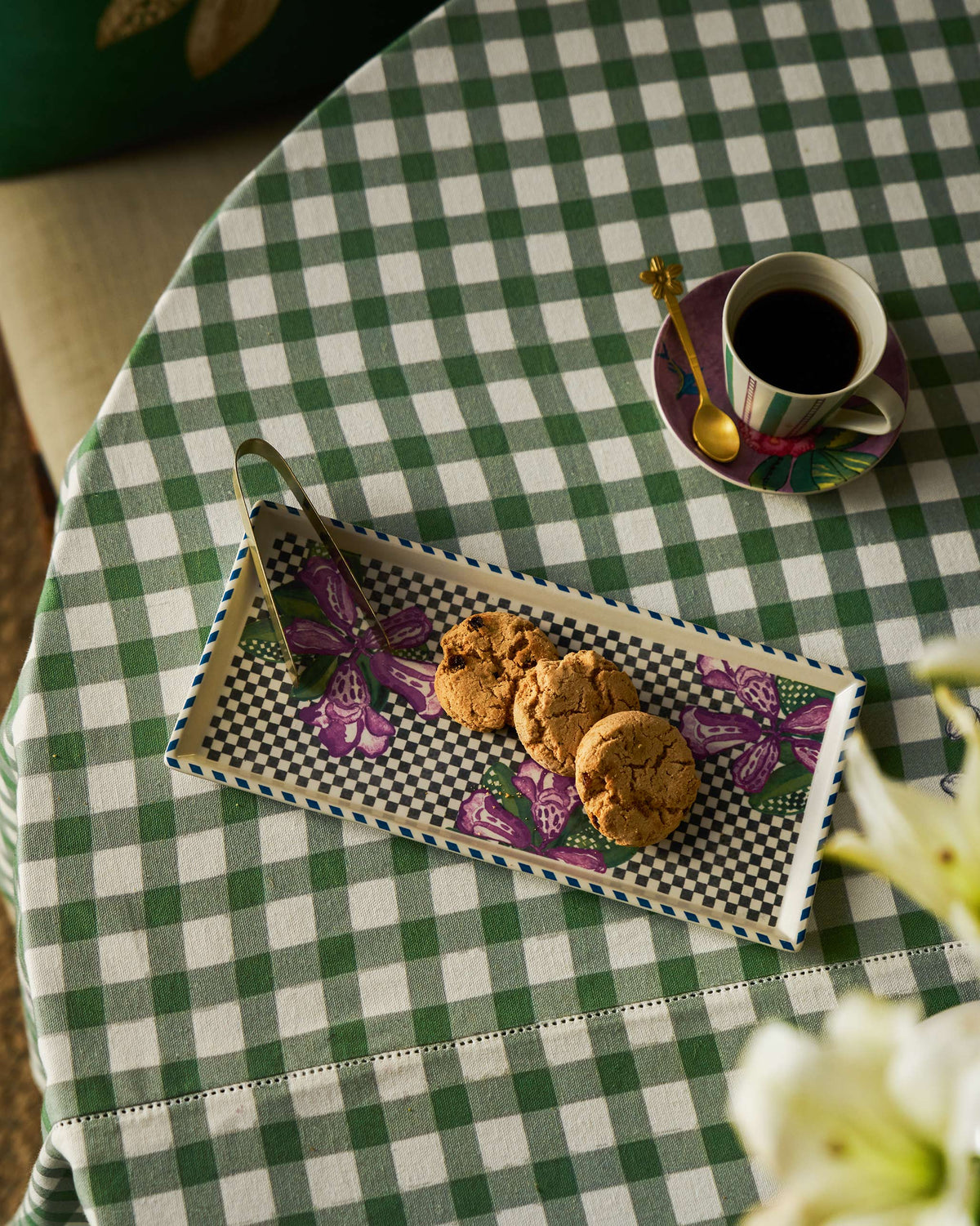 Buransh Cookie Tray with Tong
