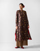 The Kovai Kurta Set - Chocolate Brown & Gold Print