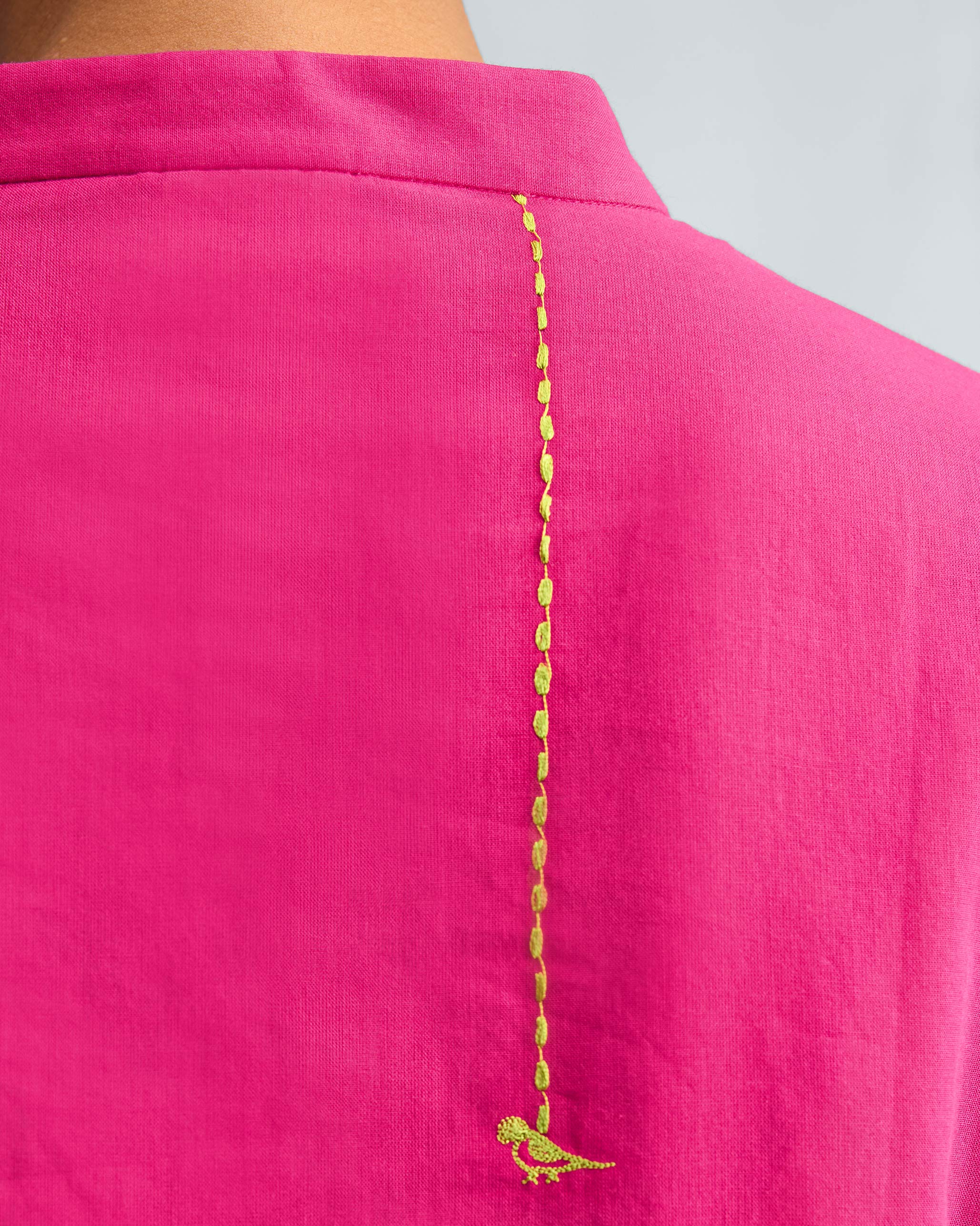 The Basic Long Kurta Set - Fuchsia