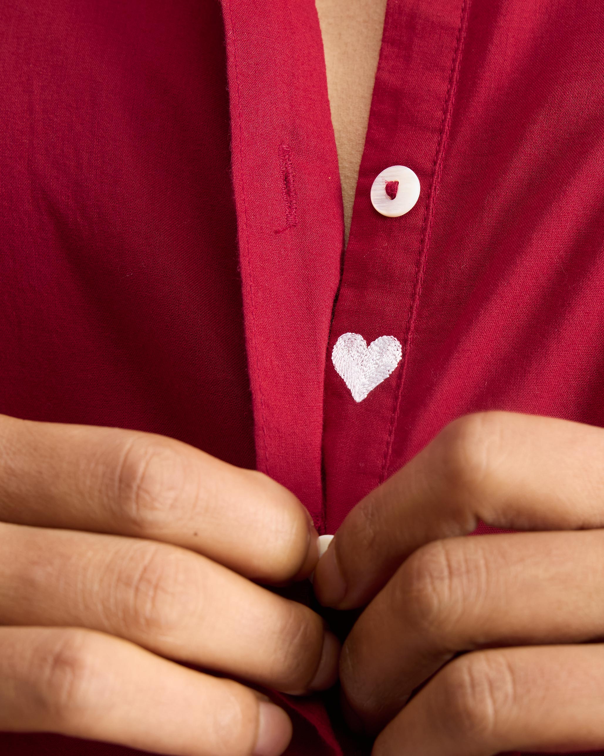 The Basic Long Kurta Set - Red