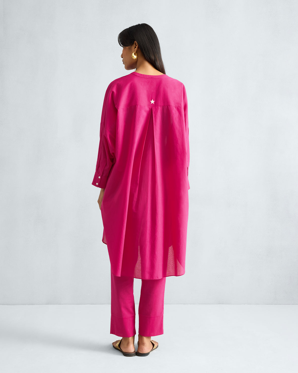 The Lazy Sunday Tunic Set - Fuchsia