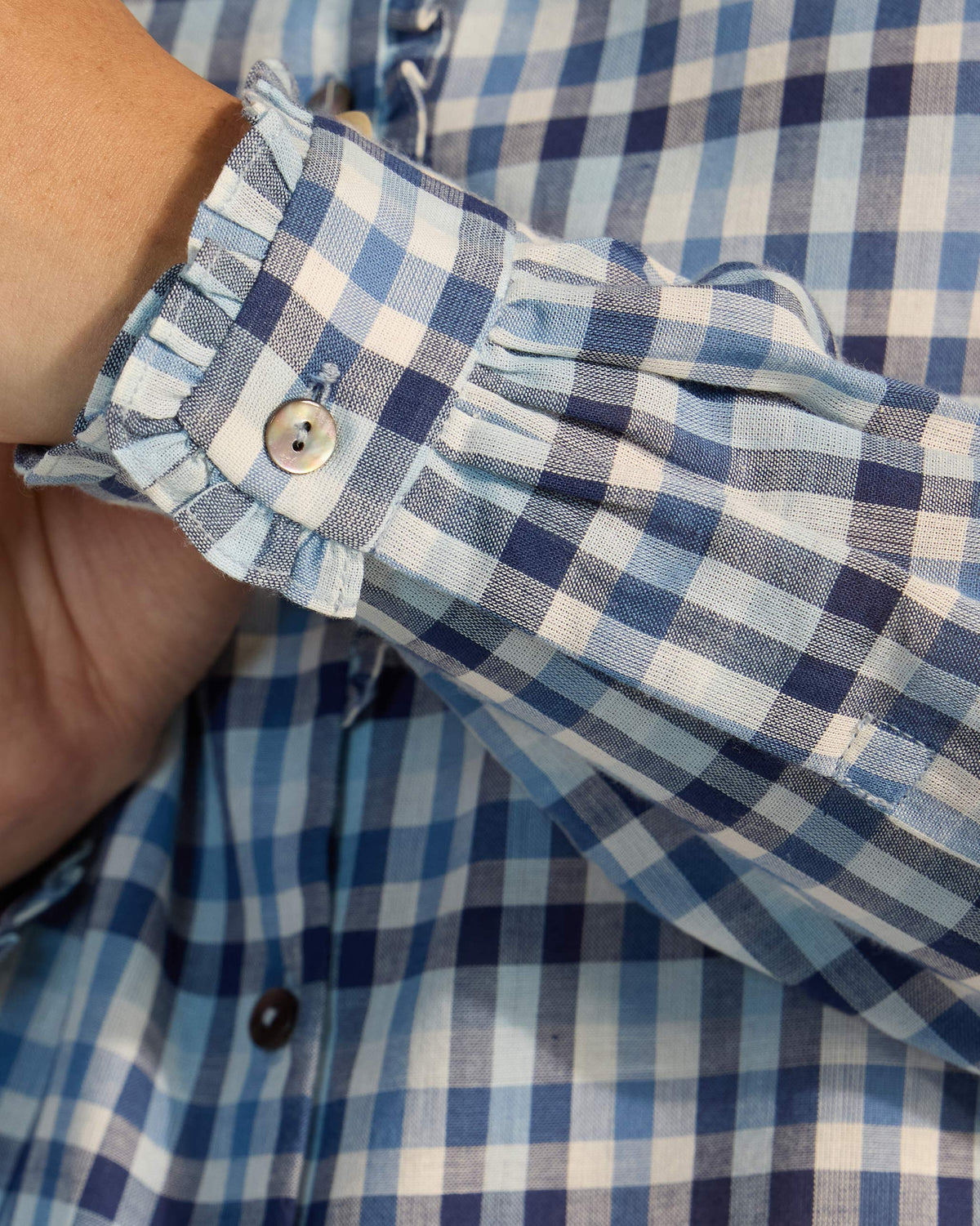 The Hera Shirt Set- Blue & White Checks