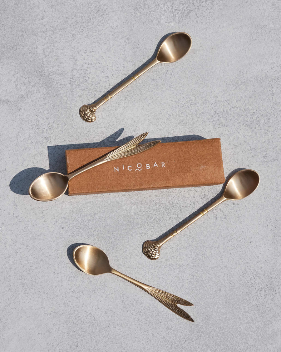 The Bahr Coffee Spoons beside a Nicobar box.
