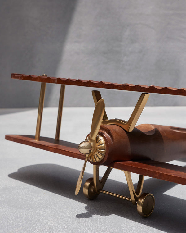 Close view of the propeller and nose