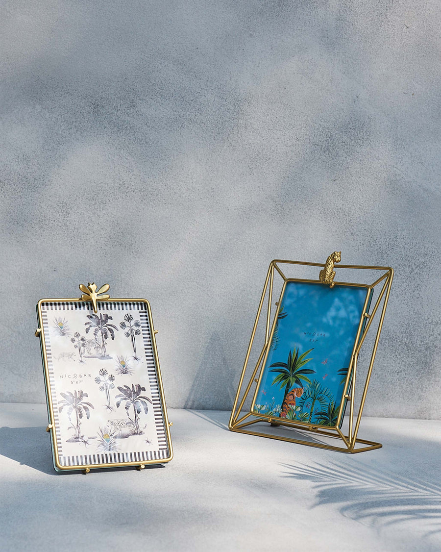 The Woodland Photo Frame beside a second Nicobar frame.