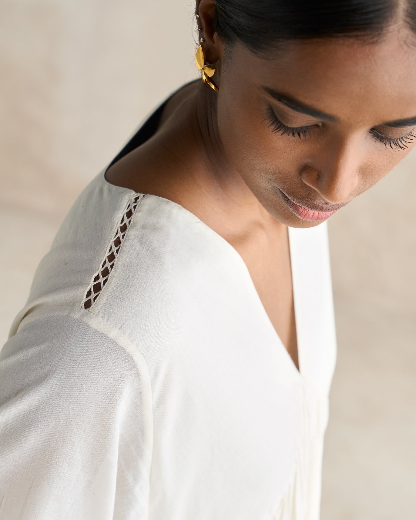 Temple Tier Dress - Ivory