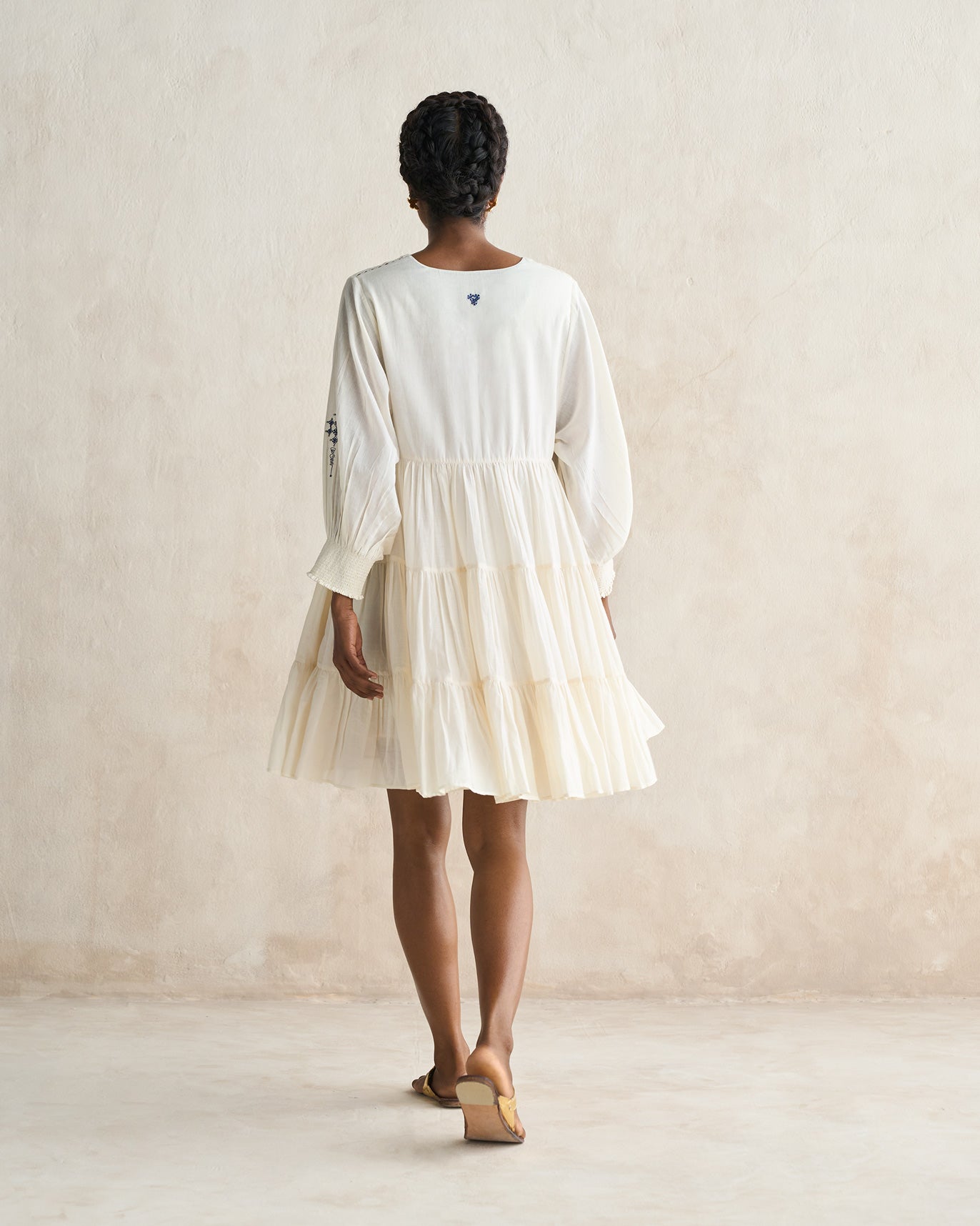 Temple Tier Dress - Ivory