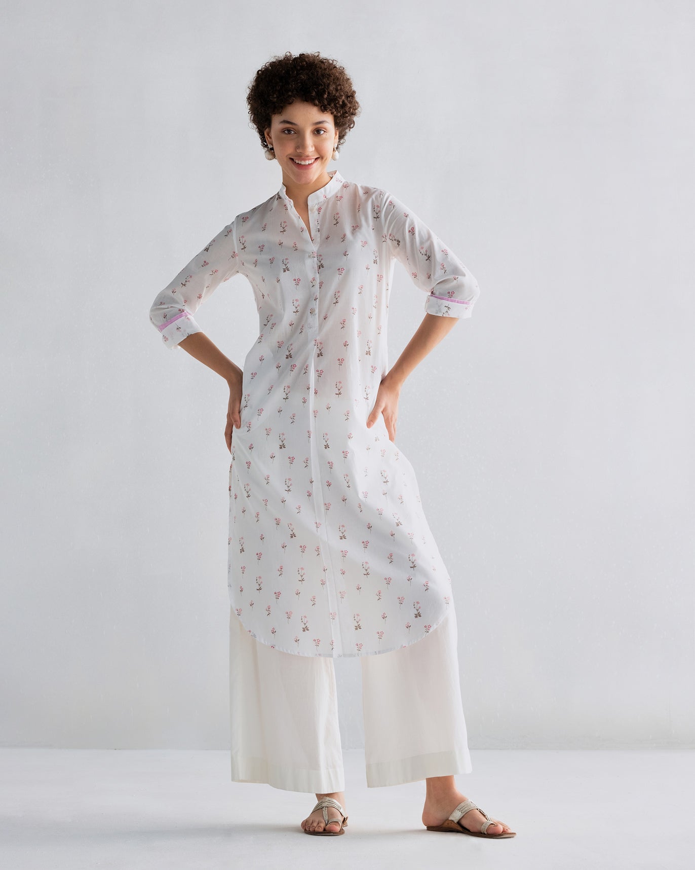 Basic Long Length Kurta - Ivory