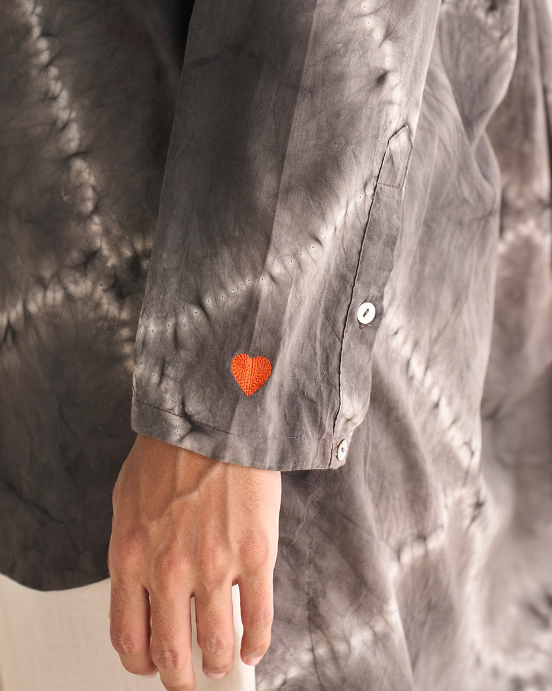 High-low Hem Shirt - Brown