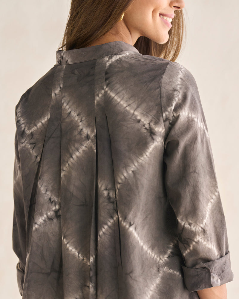 High-low Hem Shirt - Brown