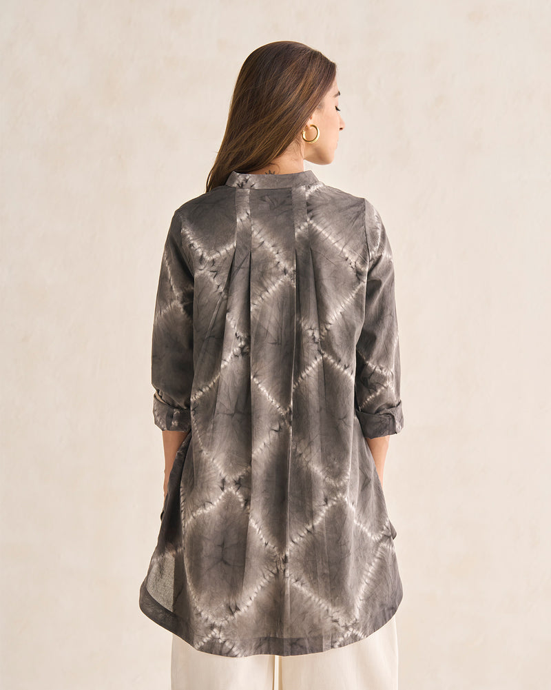 High-low Hem Shirt - Brown