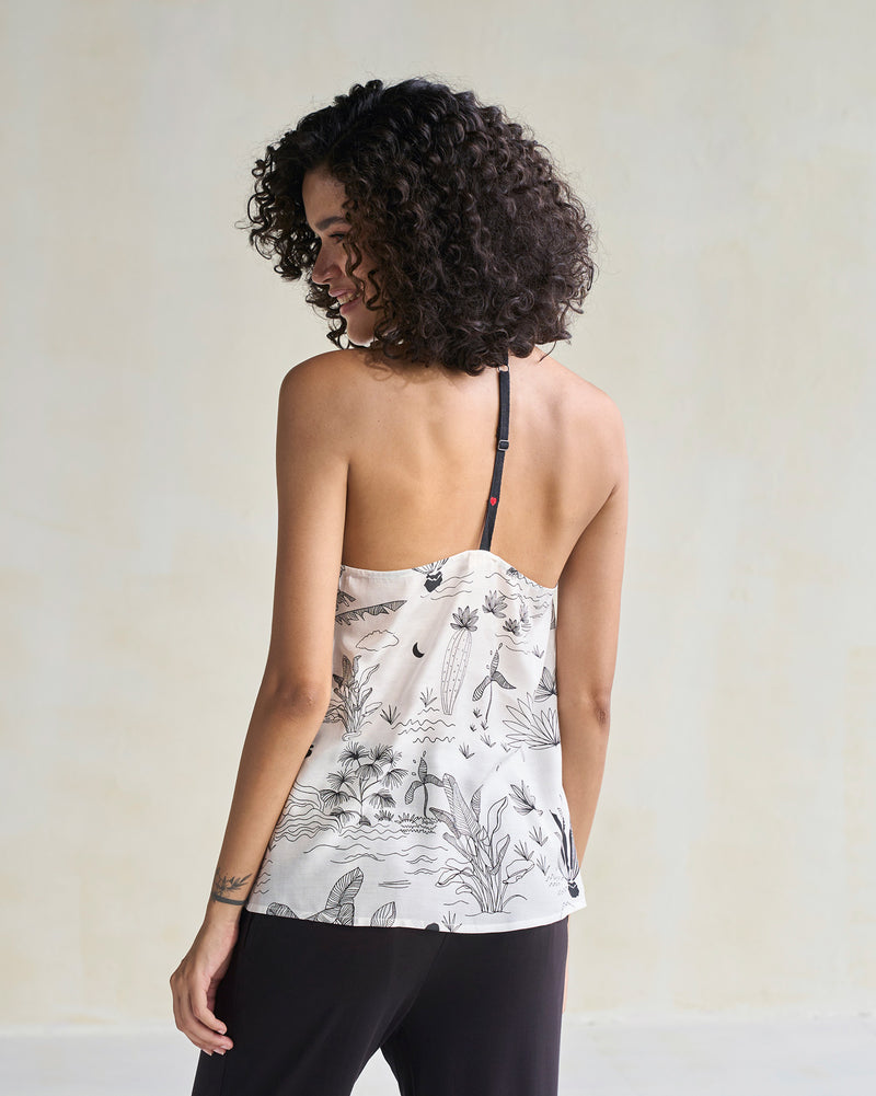 Tranquila Camisole - Ivory & Black