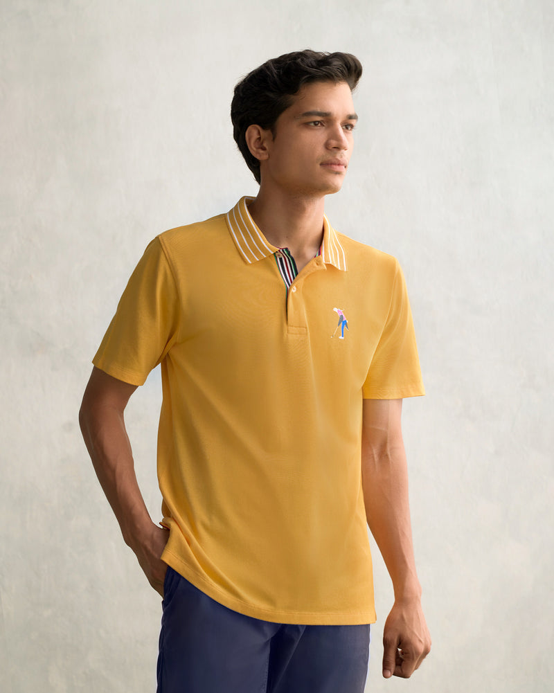 Volley Polo T-Shirt - Ochre