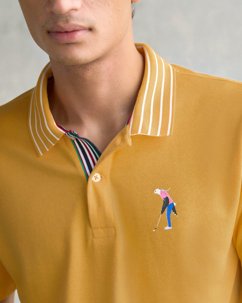 Volley Polo T-Shirt - Ochre