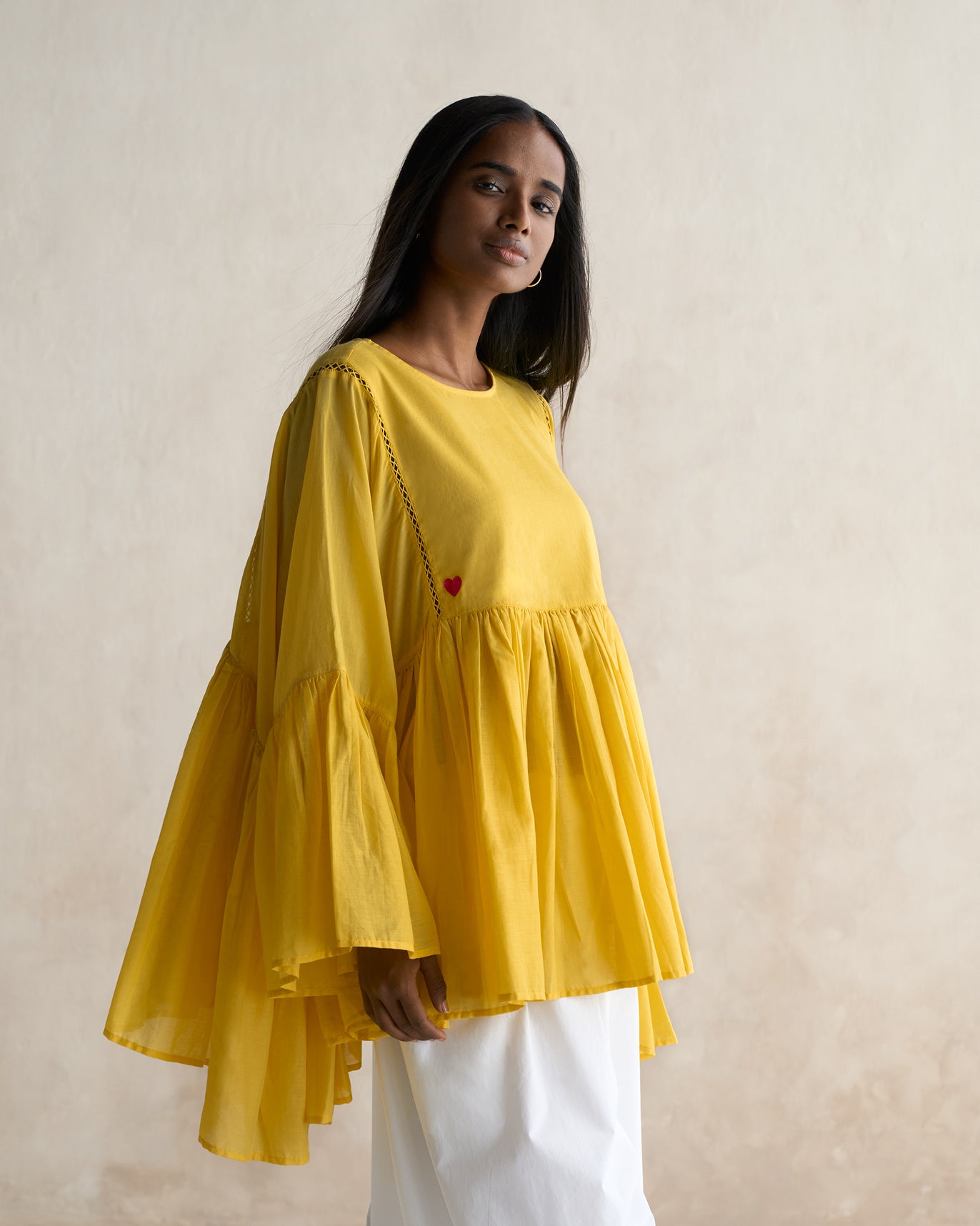 Frill Top - Yellow